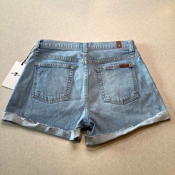 7 For All Mankind Jean Shorts 28 Patch Pocket NWT‎ - Picture 6 of 8